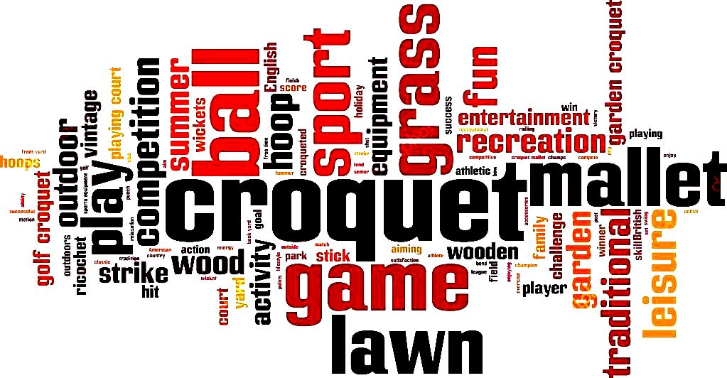 Croquet word cloud