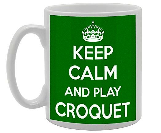 Keep calm and play croquet mug
